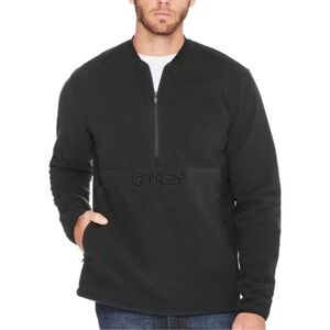 Oakley Spell Out Black Half Zip Sherpa